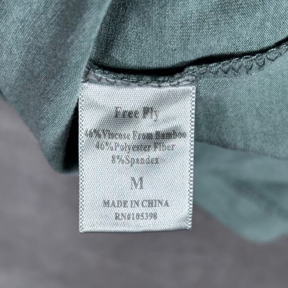 Free Fly Men’s Long Sleeve Henley Shirt Heathered Green Size M - Picture 5 of 5